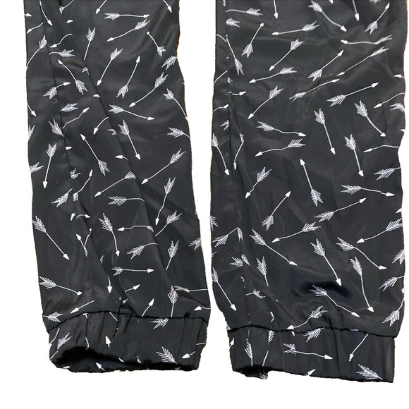 Flynn Skye Perfect Pant Taper bottom Arrow Print Elastic Waist Drape Pocket SZ 2 - Picture 3 of 4